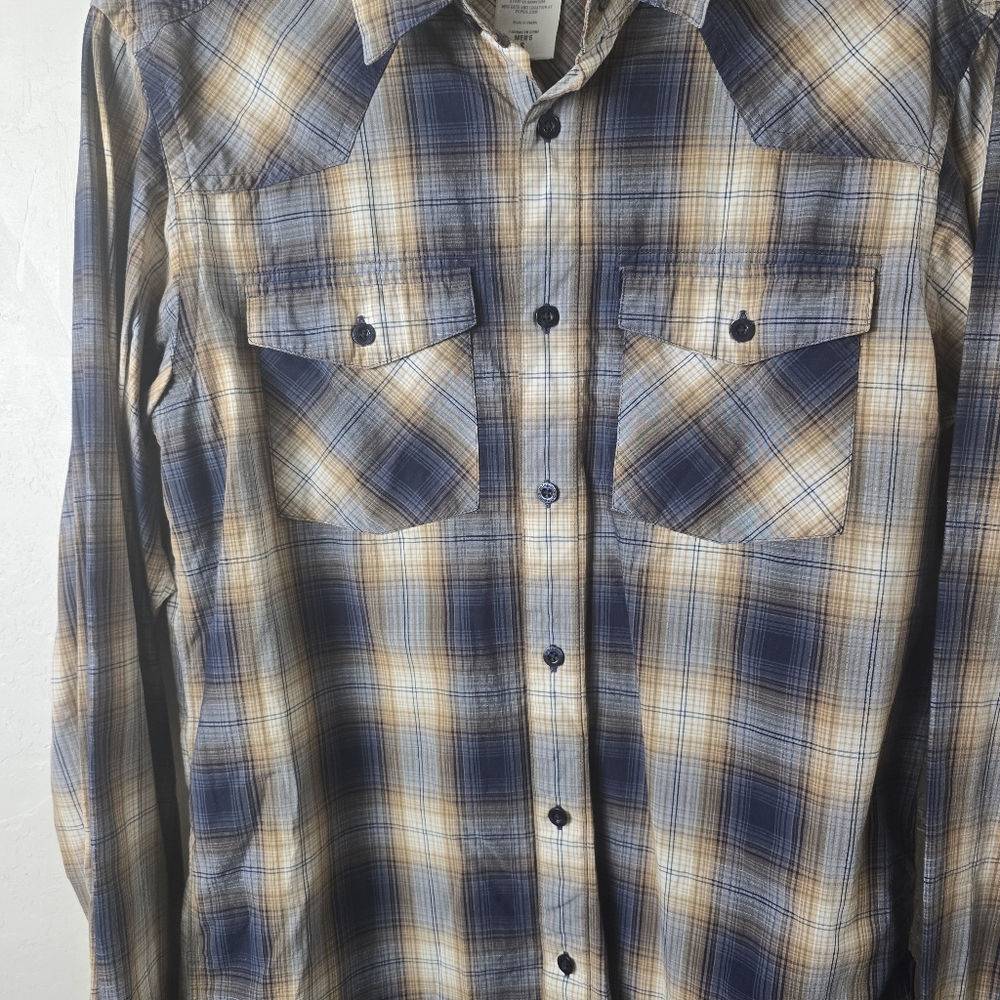 Patagonia Organic Cotton Western Plaid Cowboy Outdoor Causal Everyday Rodeo S - Picture 5 of 14
